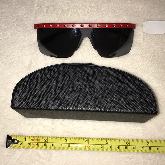 Authentic PRADA Red Metal Sunglasses 😎 - Picture 6 of 11